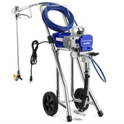 1200W High Efficiency Airless Paint Sprayer, 3300 PSI Electric Sprayer with Portable Stand on Wheels for Interior Exterior Painting, Home, Garage, Deck, Furniture